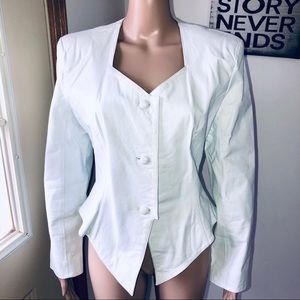 Wilsons Leather white coat vintage flawless! M